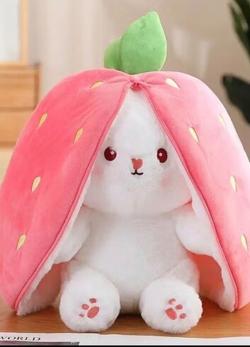Beden 30 Cm Çilekli Ve Havuçlu Peluş Bebek