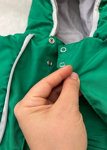 Yeşil Fermuarlı Bebek Tulumu - Görsel 3