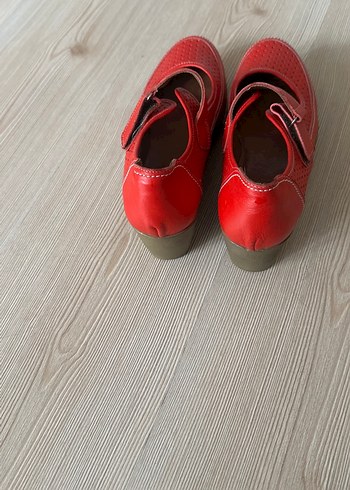 NANDO marka,Kırmızı renk,Dolgu Topuklu Kadın Babet - Görsel 2