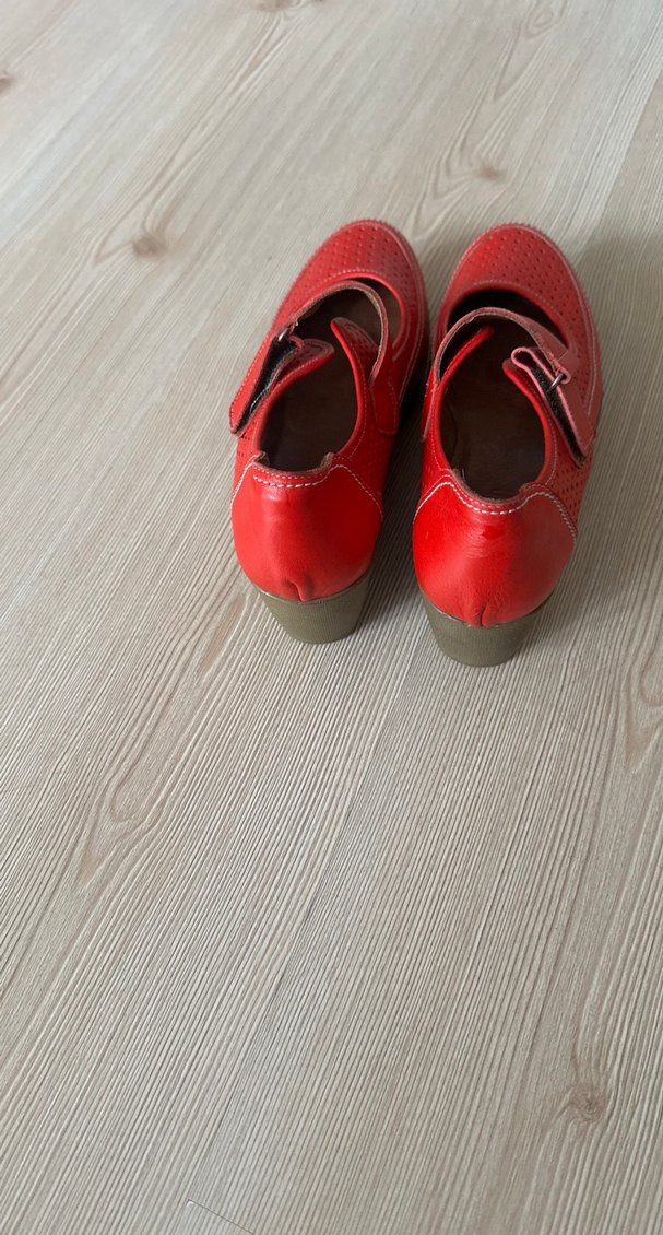 NANDO marka,Kırmızı renk,Dolgu Topuklu Kadın Babet - Görsel 2