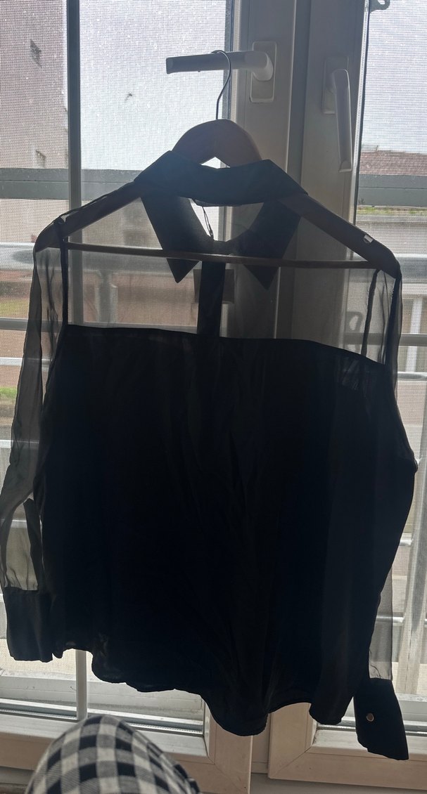 ZARA marka Transparan Uzun Kollu Gömlek - Görsel 3