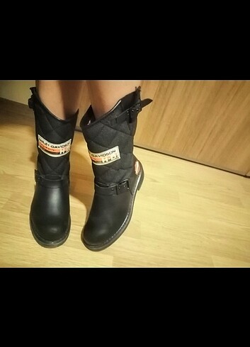 37 Beden siyah Renk Bot-Harley-Davidson