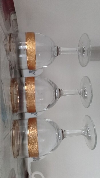  Beden Gold rengi çay bardağı takımı ve içecek bardağı 
