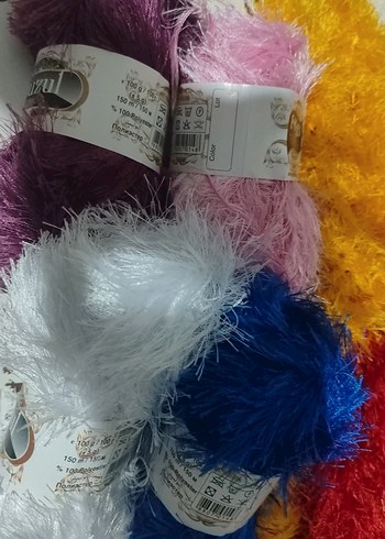 Renkli Tüylü lif siparişi yapılır - Görsel 11