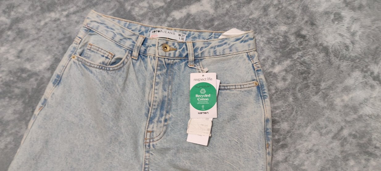 Kadın Açık İndigo Yüksek Bel Jean - Görsel 3