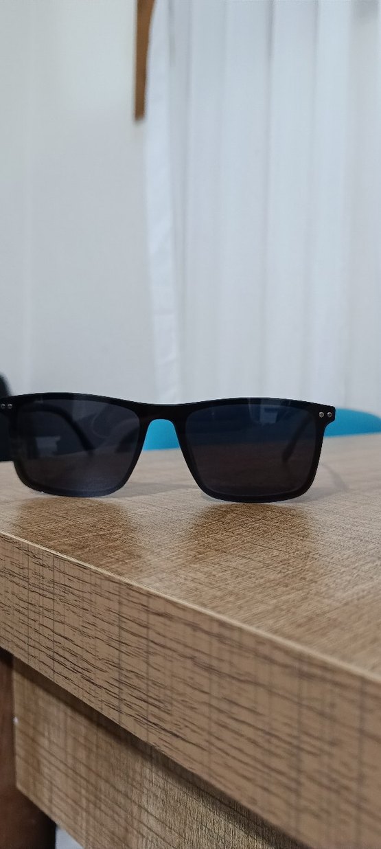 unisex avva marka Şeffaf Gri Minimalist  Güneş Gözlüğü - Görsel 2