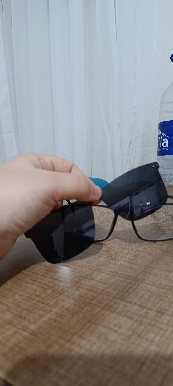 unisex avva marka Şeffaf Gri Minimalist  Güneş Gözlüğü - Görsel 5