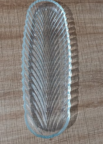 Gri Yılan Desenli Cam Servis Tabağı - Görsel 2