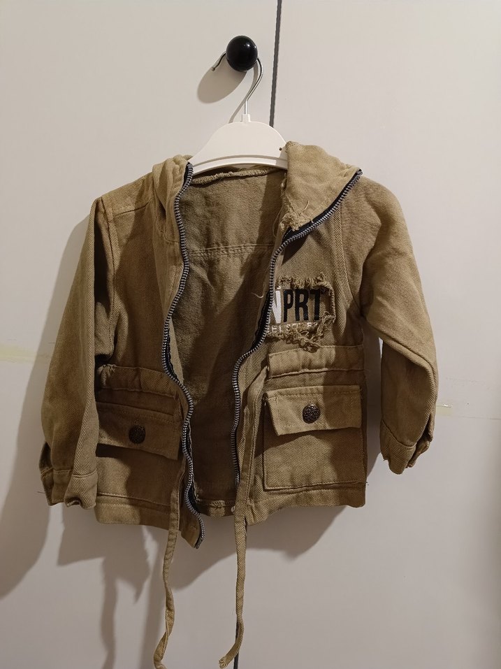 Kemerli Bej Erkek Çocuk Ceket - Görsel 2