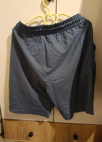 buz mavisi griye kaçan tonda Rahat Kesim Erkek Şort - Görsel 4