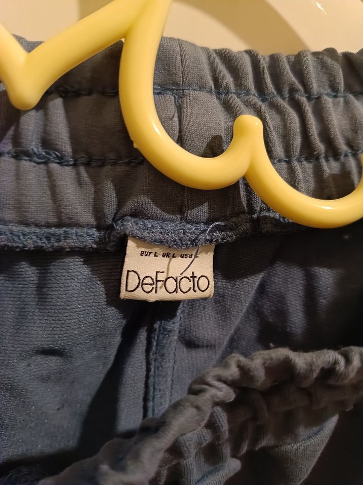 buz mavisi griye kaçan tonda Rahat Kesim Erkek Şort - Görsel 3