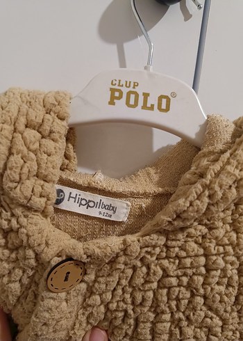 Örgü Dokulu Kahverengi Bebek Tulumu - Görsel 2