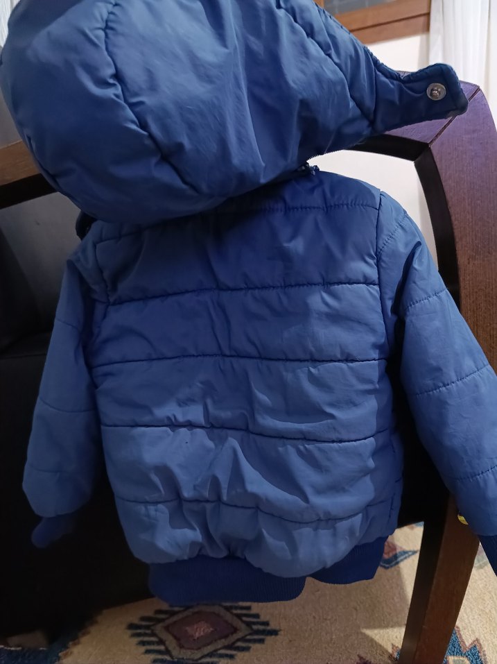 Düğmeli Lacivert Erkek Çocuk Mont - Görsel 5