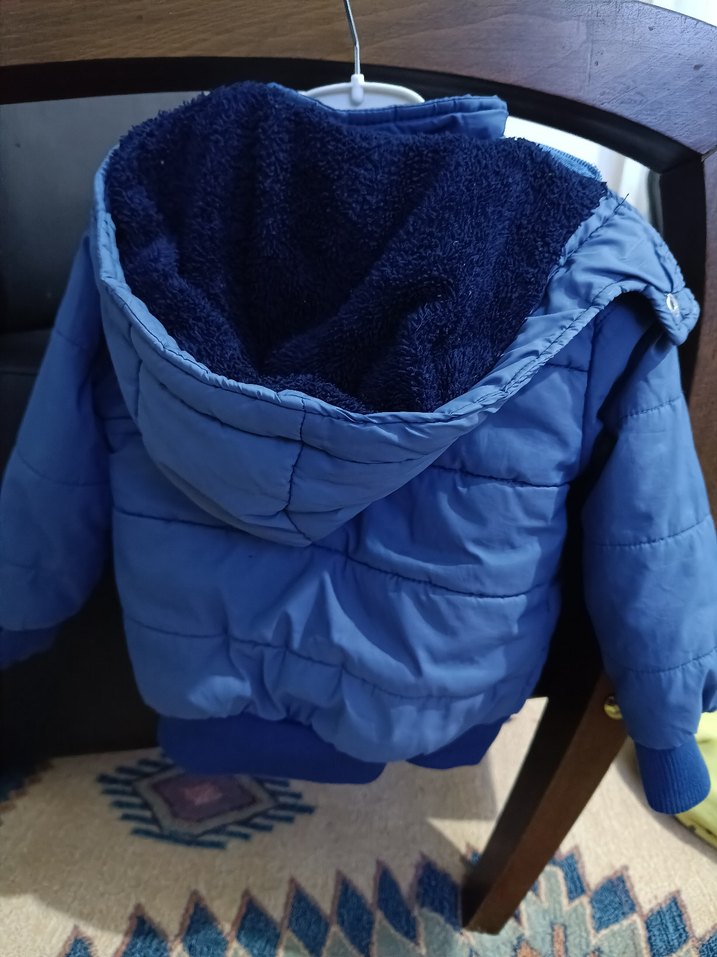 Düğmeli Lacivert Erkek Çocuk Mont - Görsel 3