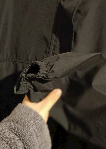 Siyah Kadın  erkek Uzun Street Wear Ceket - Görsel 8