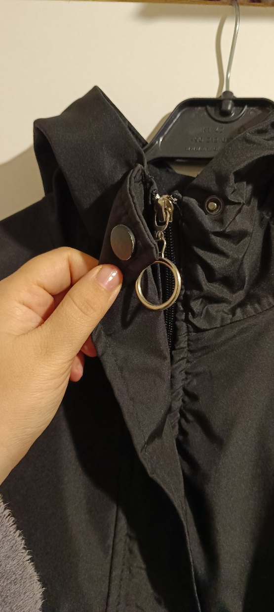 Siyah Kadın  erkek Uzun Street Wear Ceket - Görsel 5