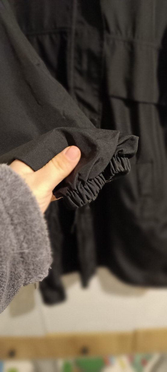 Siyah Kadın  erkek Uzun Street Wear Ceket - Görsel 4