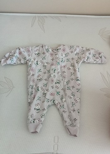 Kız Bebek Fermuarlı Uyku Tulum Pastel Renk