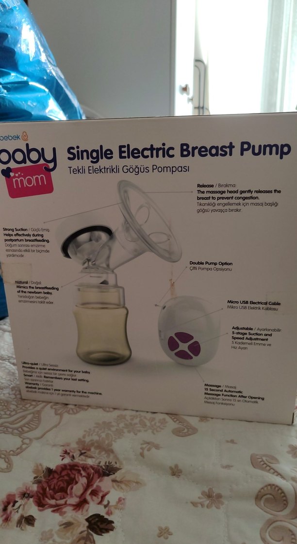 Tekli Elektrikli Göğüs Pompası Beyaz - Görsel 2