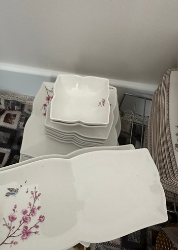 Beden beyaz Renk Karaca kız kulesi kahvaltı seti