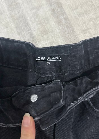 Siyah Kadın Denim Mini Etek - Görsel 3