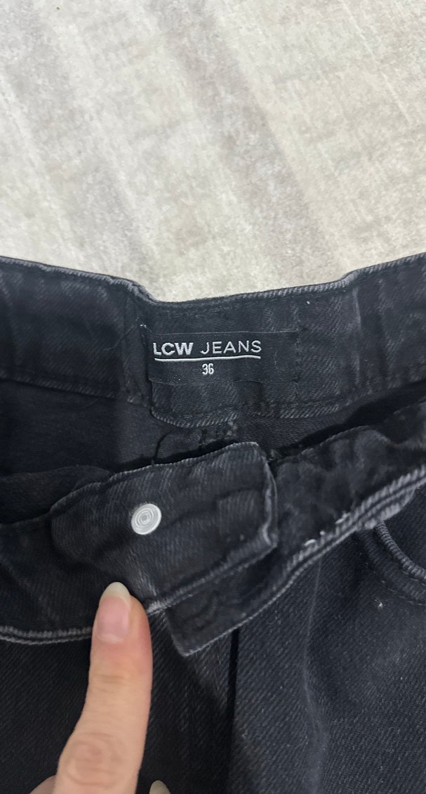 Siyah Kadın Denim Mini Etek - Görsel 3