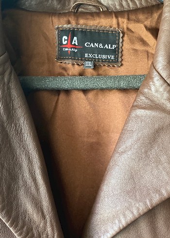 universal Beden Kahverengi Düğmeli Oversize Deri Blazer