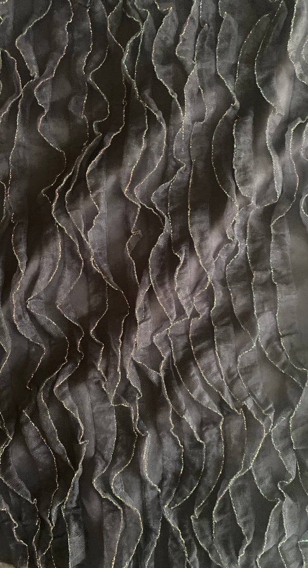 Nakışlı Siyah Midi Etek - Görsel 2