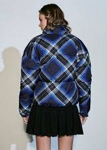 Mudo Ekose desenli Şişme Mont - Görsel 3