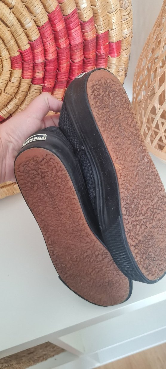 Superga Siyah Platform Topuklu Kadın Spor Ayakkabı - Görsel 3