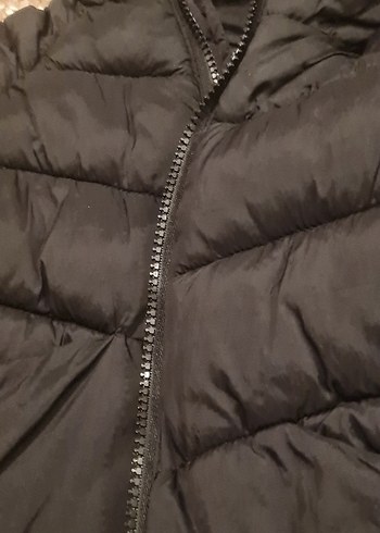 Zara Çocuk Siyah Kapüşonlu Fermuarlı Mont - Görsel 2