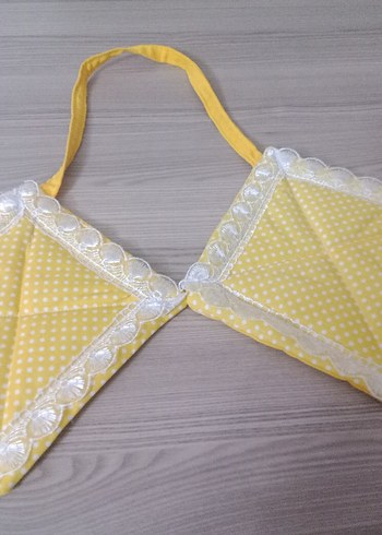 Sarı Nakışlı Mutfak Önlüğü - Görsel 2