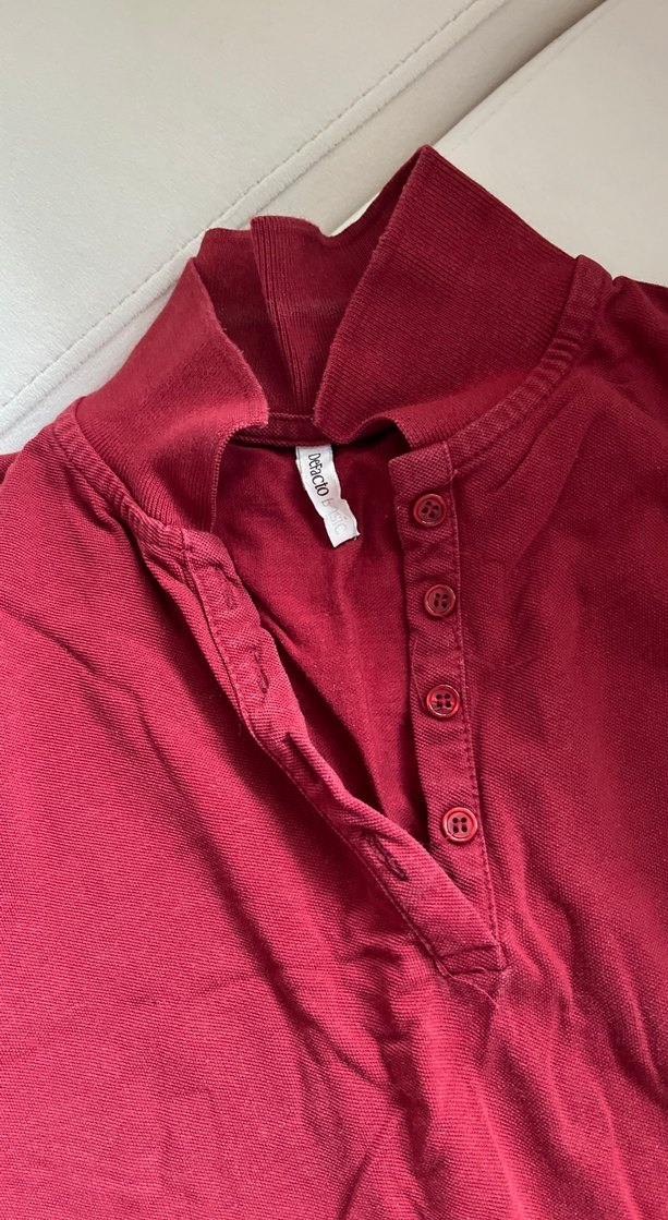 Bordo Düğmeli kalin badi - Görsel 2