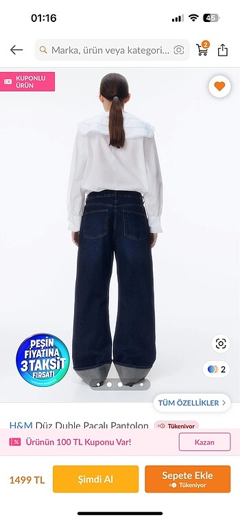 36 Beden H&M pantolon