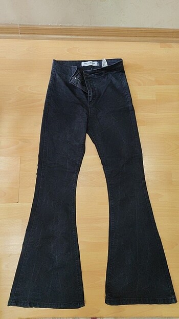 38 Beden gri Renk Flare jean