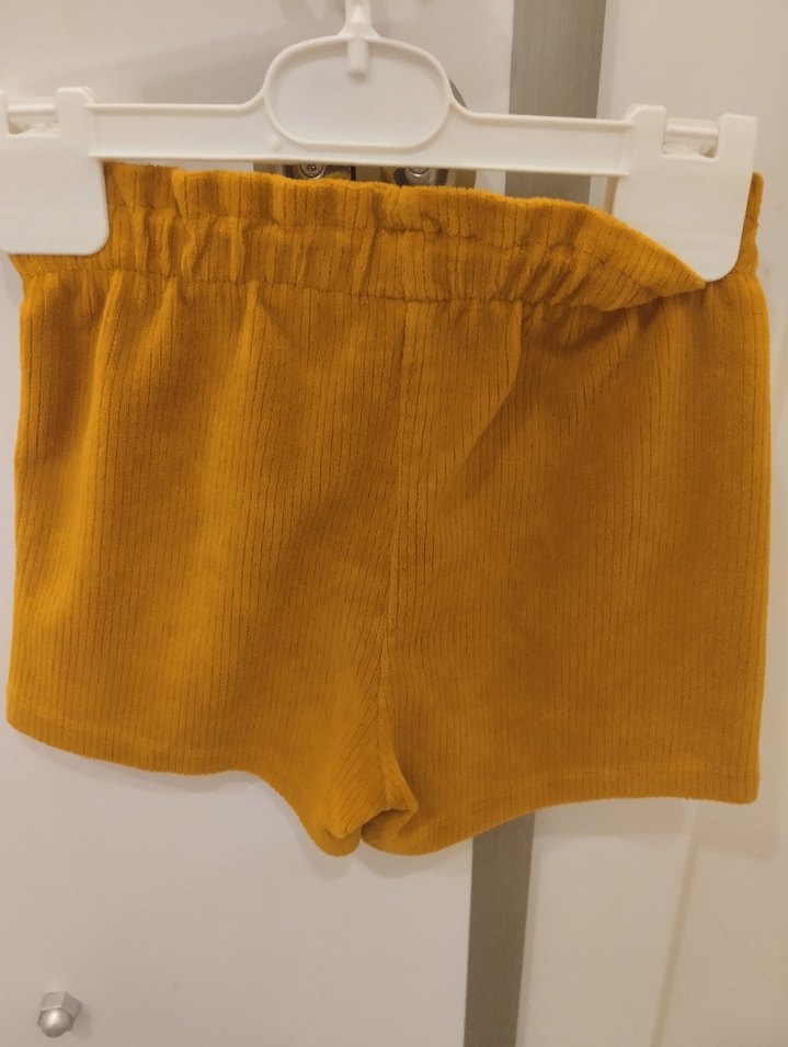 Sarı Örme Kız Çocuk Şort - Görsel 2