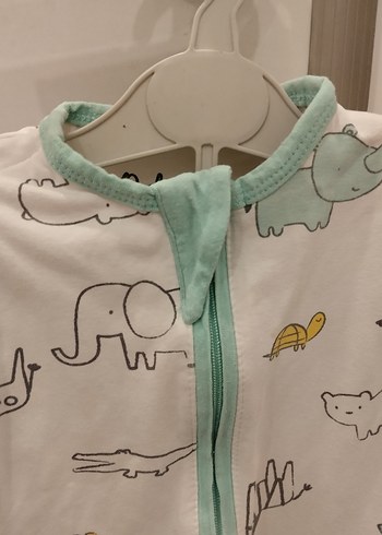 Çocuk Pastel Gri Desenli Uyku Tulumu - Görsel 4