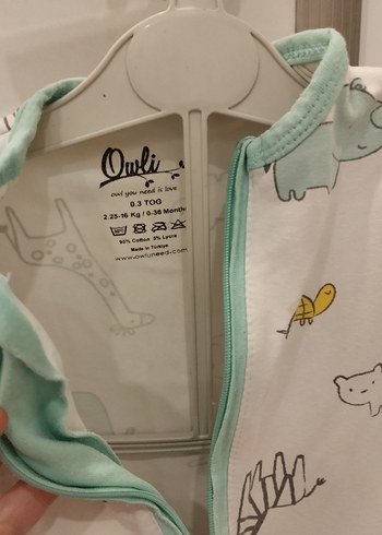 Çocuk Pastel Gri Desenli Uyku Tulumu - Görsel 2