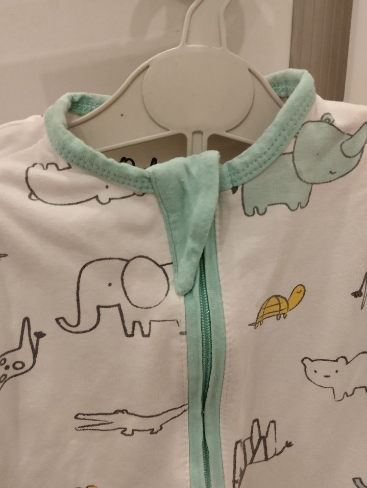 Çocuk Pastel Gri Desenli Uyku Tulumu - Görsel 4