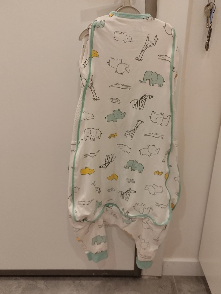 Çocuk Pastel Gri Desenli Uyku Tulumu - Görsel 3