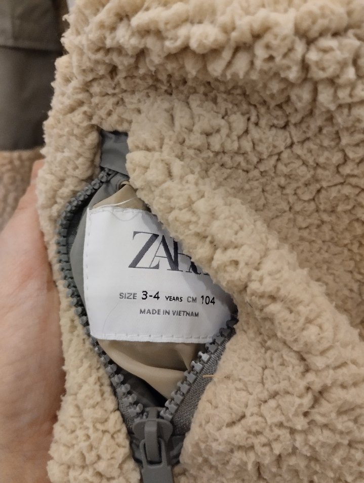 Gri  Çocuk Peluş Astarlı Mont - Görsel 3