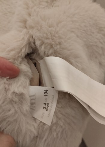 Çift Taraflı Kız Çocuk Beyaz Kürklü Yelek - Görsel 4