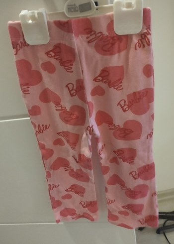 Pembe Barbie Baskılı Fırfırlı Kız Taytı - Görsel 2