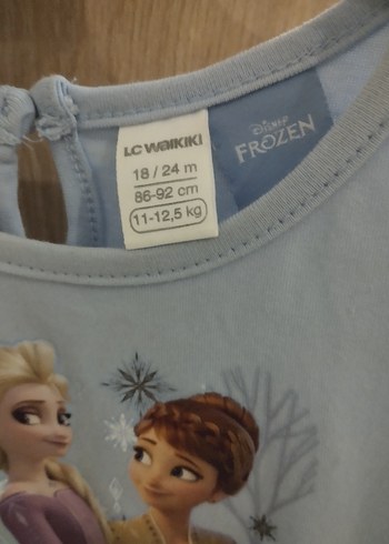 LC Waikiki Kız Çocuk Mavi Kısa Kollu Baskılı Elbise