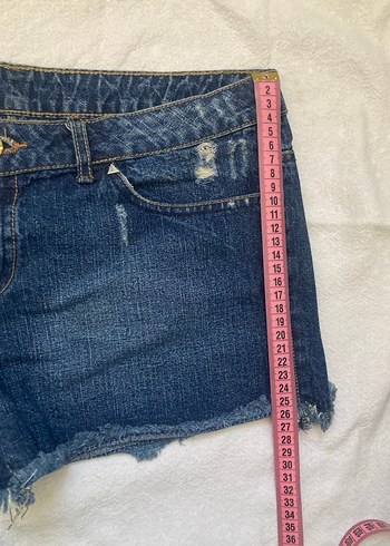 vintage düşük bel mini kot şort - Görsel 4