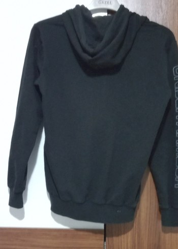 Siyah Erkek Kapüşonlu Sweatshirt - Görsel 3