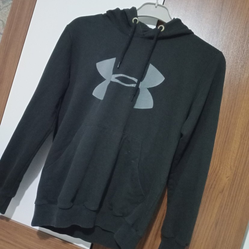 Siyah Erkek Kapüşonlu Sweatshirt - Görsel 2