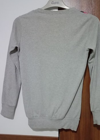 Kız Çocuk Gri Uzun Kollu Sweatshirt - Görsel 2