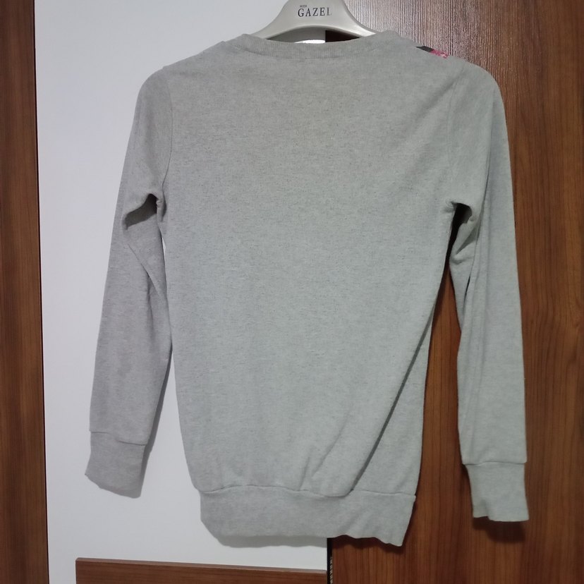 Kız Çocuk Gri Uzun Kollu Sweatshirt - Görsel 2