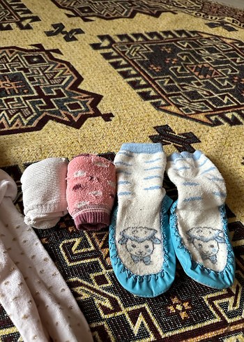 24-36 Ay Beden Çocuk Çok Renkli Düz Külotlu Çorap Seti